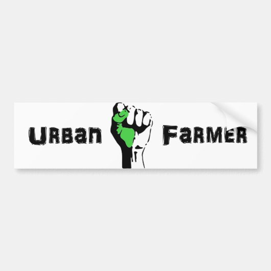 Urban Farmer Fist in Air Bumpersticker (Voorkant)