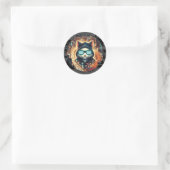 Urban Feline Guardian Ronde Sticker (Tas)