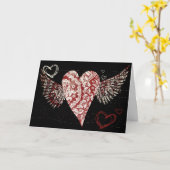 Urban Fleur Winged Heart Kaart (Gele Bloem)