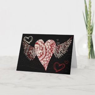 Urban Fleur Winged Heart Kaart