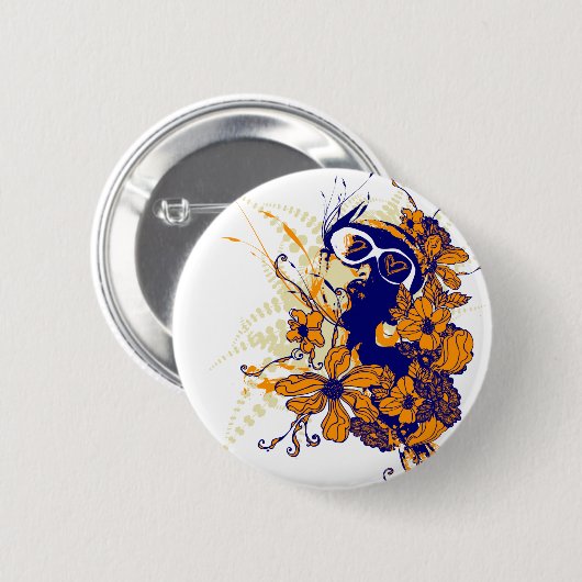 Urban Floral Button (Voorkant /achterkant)