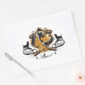 Urban Flourish Basset Hound Sticker (Envelop)