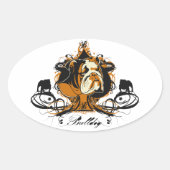 Urban Flourish Engels Bulldog Sticker (Voorkant)