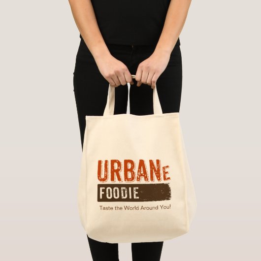 Urban Foodie Brown Logo Grocery Tas (Voorkant (product))