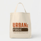 Urban Foodie Brown Logo Grocery Tas (Voorkant)