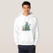 Urban Forest Rebels: 3D Graffiti Winter Wildlife Hoodie (Voorkant volledig)