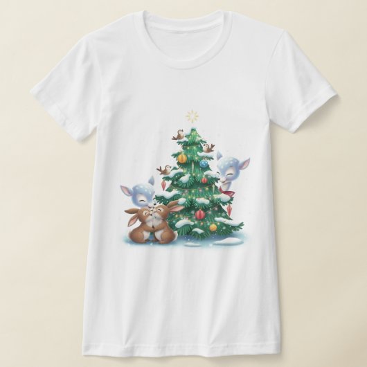 Urban Forest Rebels: 3D Graffiti Winter Wildlife T-shirt (Laagn)