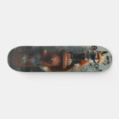 Urban Fox on Fire Hydrant - Gritty Street Art Persoonlijk Skateboard (Horizontaal)