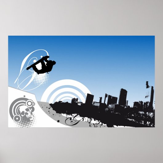Urban Freestyle Snowboarding Poster (Voorkant)