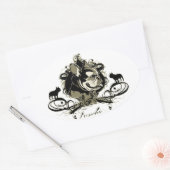 Urban French Bulldog Hondenras Sticker (Envelop)