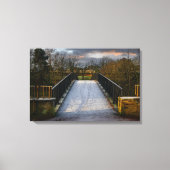 Urban Frosty Footbridge, Bradford Canvas Afdruk (Voorkant)