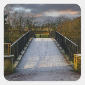 Urban Frosty Footbridge, Bradford Vierkante Sticker (Voorkant)