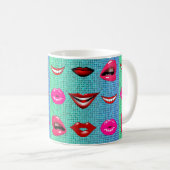 Urban Funky Hip Cool Lips Patroon Koffiemok (Voorkant rechts)
