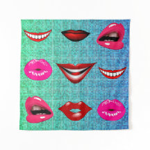 Urban Funky Hip Cool Lips Patroon