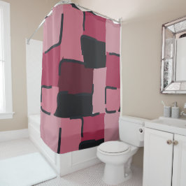 Urban Geo | Blush Gedempt | Hero Patroon Douchegordijn