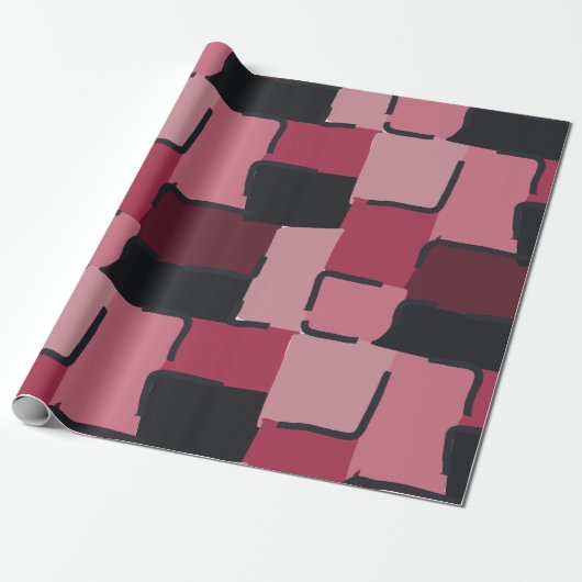 Urban Geo | Blush Muted | Hero Pattern Cadeaupapier (Uitgerold)