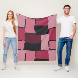 Urban Geo | Blush Muted | Hero Pattern Fleece Deken