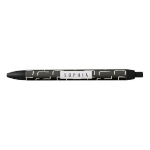 Urban Geo Carbon Black Blender Patroon Zwarte Inkt Pen