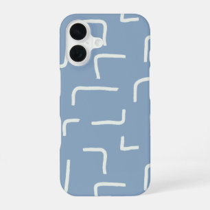 Urban Geo Cobalt Cool Blender Patroon iPhone 16 Hoesje