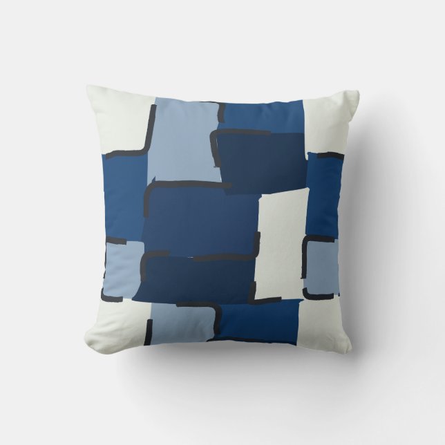 Urban Geo | Cobalt Cool | Hero Pattern Kussen (Voorkant)