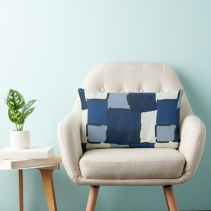 Urban Geo   Cobalt Cool   Hero Pattern Kussen