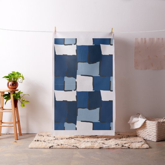 Urban Geo | Cobalt Cool | Hero Pattern Stof (Voorbeeld)