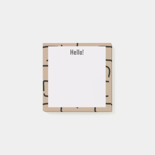 Urban Geo | Onyx Neutraal | Blender Patroon Post-it® Notes (Voorkant)