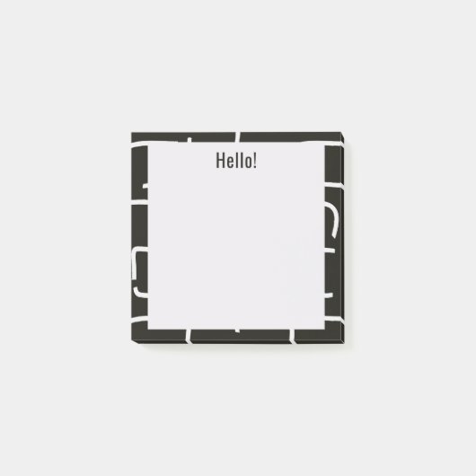 Urban Geo | Onyx Neutraal | Blender Patroon Post-it® Notes (Voorkant)
