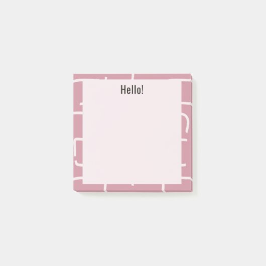 Urban Geo | Stof Roze | Blender Patroon Post-it® Notes (Voorkant)