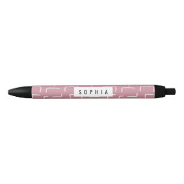 Urban Geo | Stof Roze | Blender Patroon Zwarte Inkt Pen