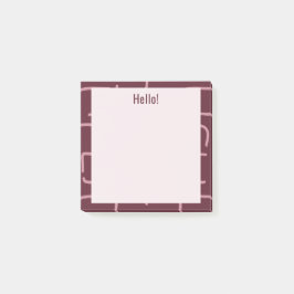 Urban Geo | Wine Berry | Blender Patroon Post-it® Notes