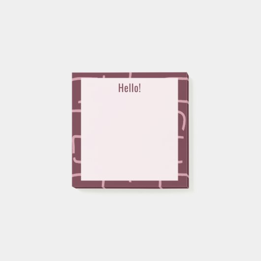 Urban Geo | Wine Berry | Blender Patroon Post-it® Notes (Voorkant)