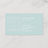 Urban Geometric Minimalist Elegant Professional Visitekaartje (Achterkant)