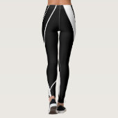 Urban Geometry Zwart-wit Leggings (Achterkant)