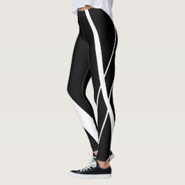 Urban Geometry Zwart-wit Leggings