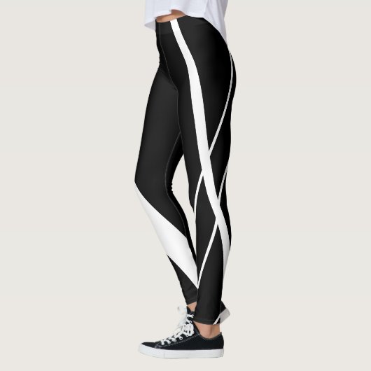 Urban Geometry Zwart-wit Leggings (Links)