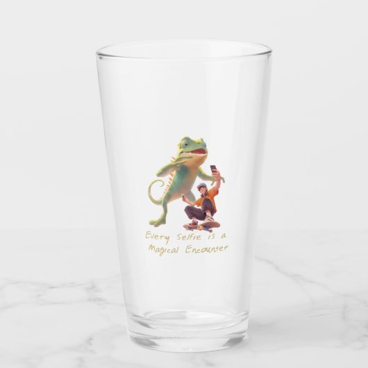 Urban Glide – Selfie met een reuzenkameleon Glas (Voorkant)