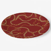 Urban Gold Chains Baroque Pattern  Papieren Bordje (Gekanteld)