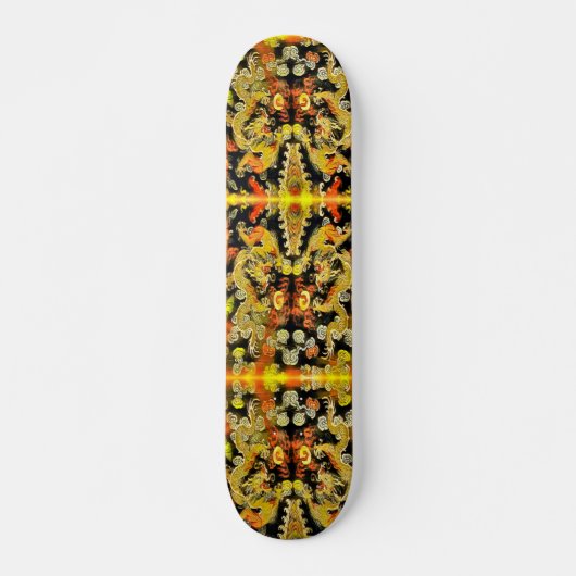 Urban Gold Dragon Element Custom Pro Park Board Persoonlijk Skateboard (Voorkant)