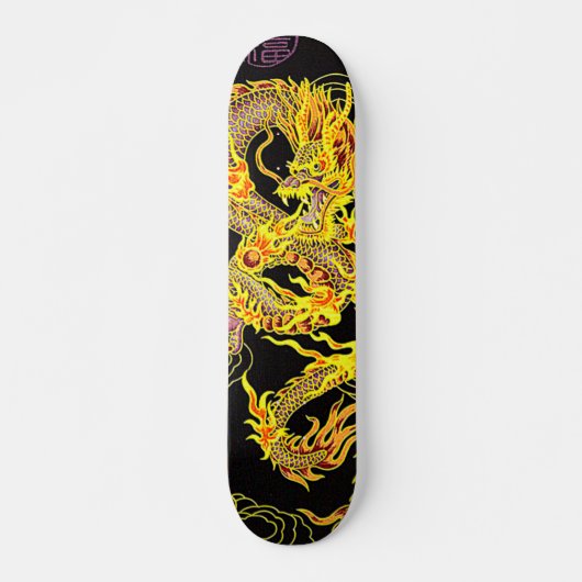 Urban Gold Dragon Mystic Element Custom Pro Board Persoonlijk Skateboard (Voorkant)