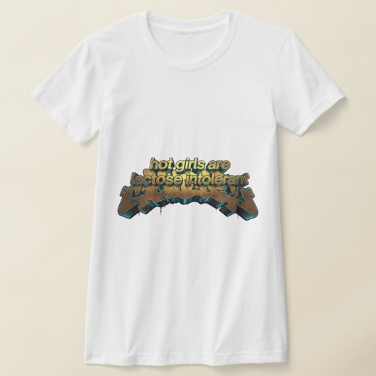 Urban Gold Rush: De 'Lactose Intolerant' 3D Graff T-shirt (Laagn)