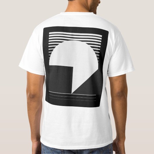 Urban Good Night – Minimalistisch City Moon T-shir T-shirt (Achterkant)