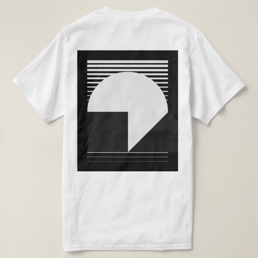 Urban Good Night – Minimalistisch City Moon T-shir T-shirt (Design achterkant)