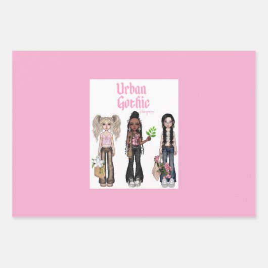 Urban Gothic Vampires Gift Wrap 11 Inpakpapier Vel (Voorkant)