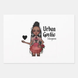 Urban Gothic Vampires Gift Wrap 2 Inpakpapier Vel