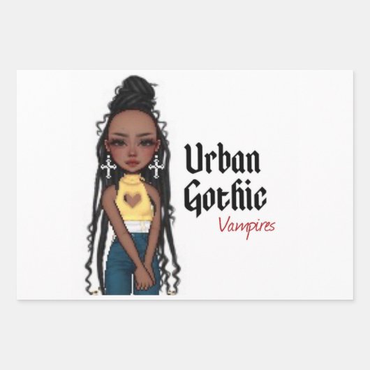 Urban Gothic Vampires Gift Wrap 3 Inpakpapier Vel (Voorkant)
