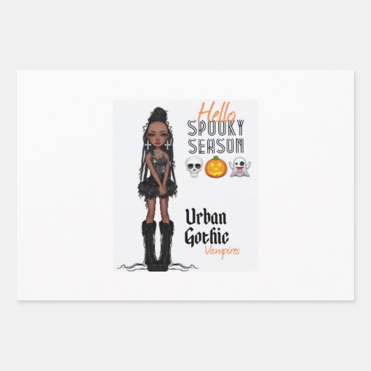 Urban Gothic Vampires Gift Wrap 5 Inpakpapier Vel (Voorkant)