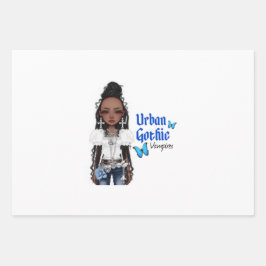 Urban Gothic Vampires Gift Wrap 8 Inpakpapier Vel