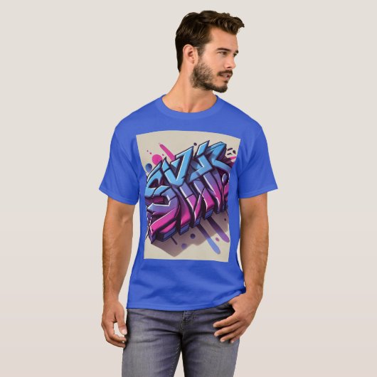 Urban Graffiti 3D Drip T-Shirt Design (Voorkant volledig)