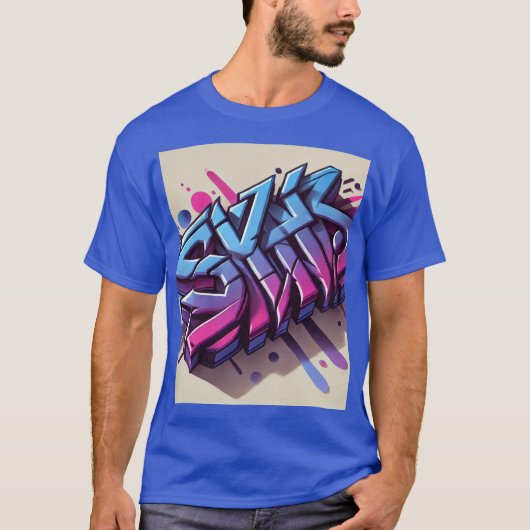 Urban Graffiti 3D Drip T-Shirt Design (Voorkant)